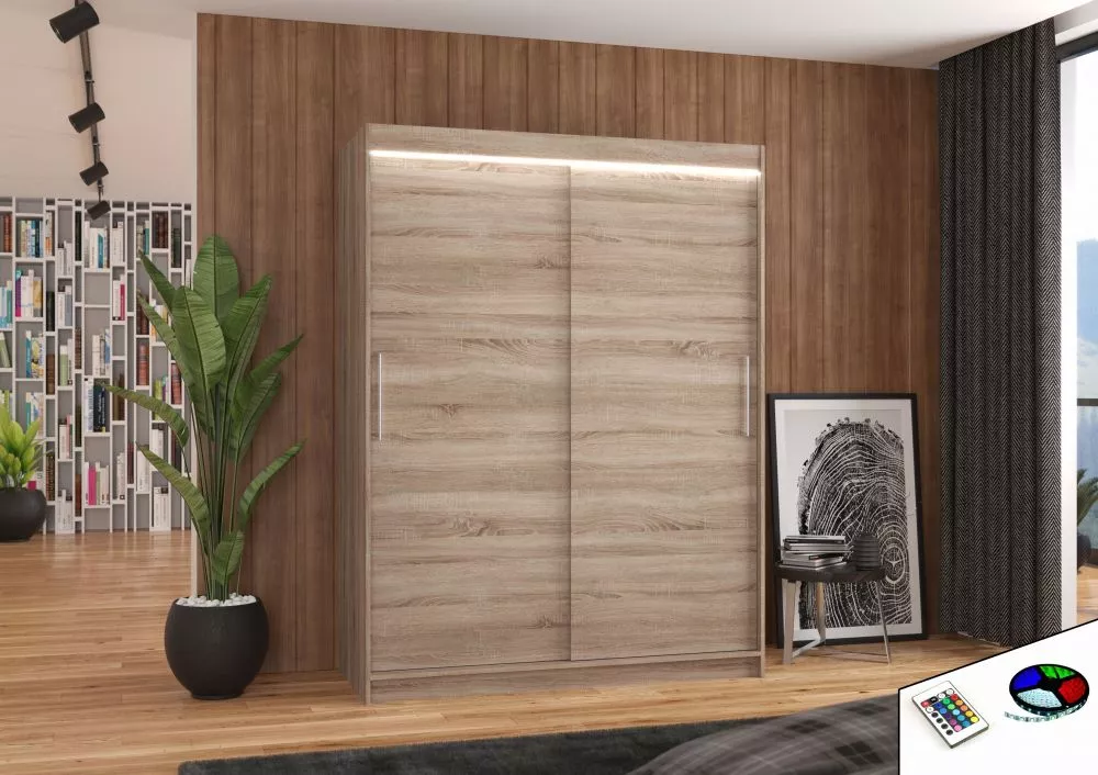 Skapis Florento S ar LED · Trifele · 150 × 58 × 200 cm