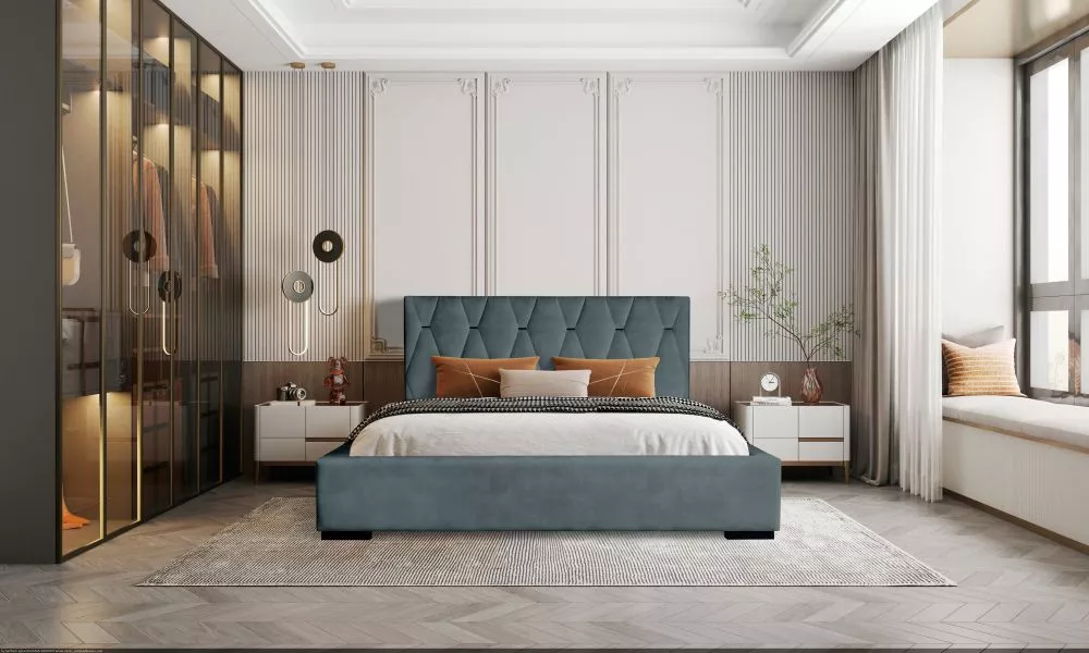 Gulta Delia Standard ar stelāžu Guļamvietas platums: 140 cm, Guļamvietas garums: 200 cm, stelāžas tips: koka, · tumšs ti