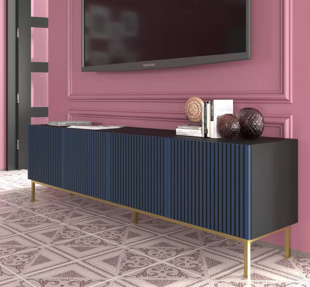 TV tumba Ravenna F Gold Frame RTV 4D · 199.6 × 41.8 × 57.8 cm