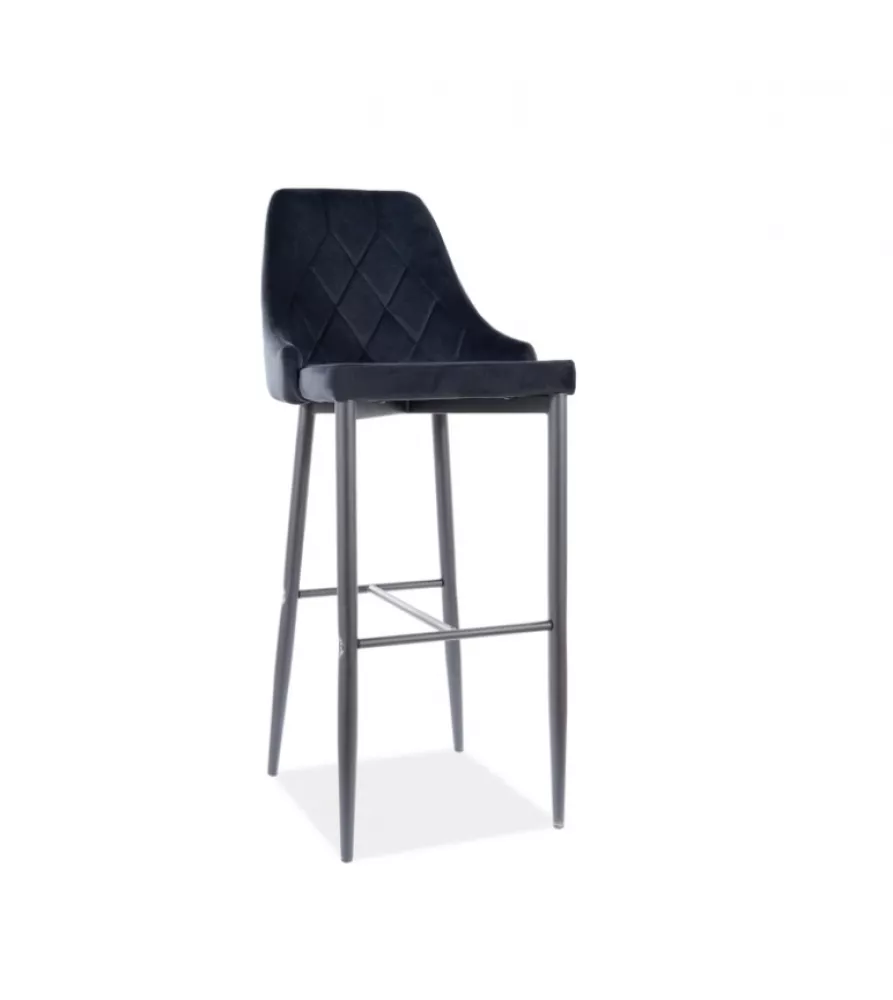 Krēsls Trix B H-1 Velvet Auduma numurs: Bluvel 19, · Melna · 46 × 42 × 109 cm