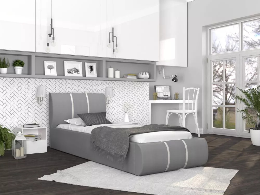 Gulta Fusion Premium Standard ar stelāžu Guļamvietas platums: 90 cm, Guļamvietas garums: 200 cm, stelāžas tips: metāla, 