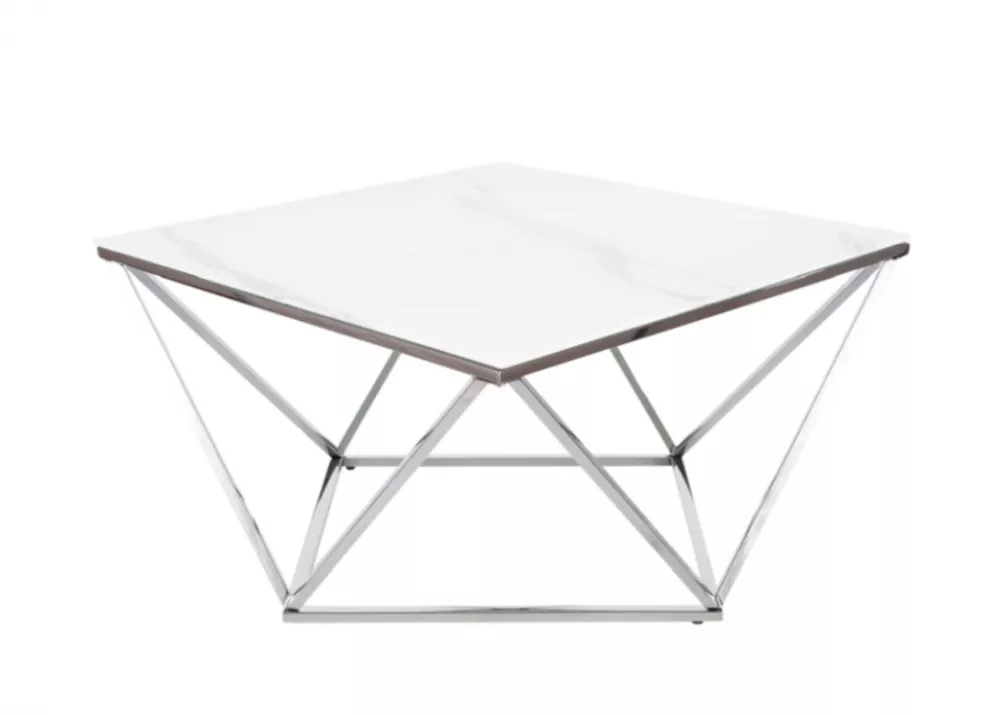 Žurnālgalds Silver A-2 Korpusa krāsa: balts marmors, · 80 × 80 × 45 cm