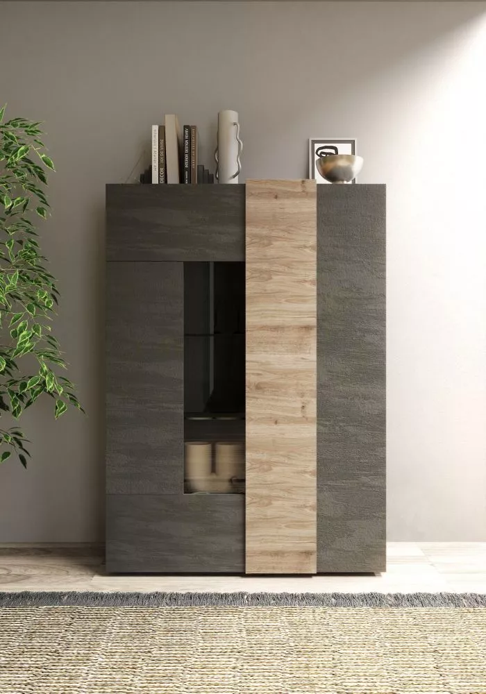Sekcija Venus 06 Korpusa krāsa: tumši pelēks, · 121 × 44 × 168 cm