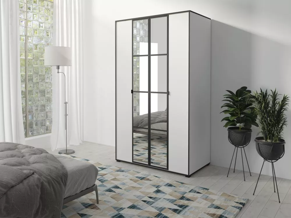 Skapis Oslo Modern 1 · Balts · 120 × 65 × 206 cm