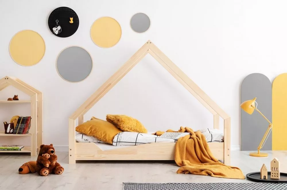 Bērnu gulta Loca A ar stelāžu Guļamvietas platums: 90 cm, Guļamvietas garums: 190 cm, · Priede · 96.5 × 203 × 149 cm
