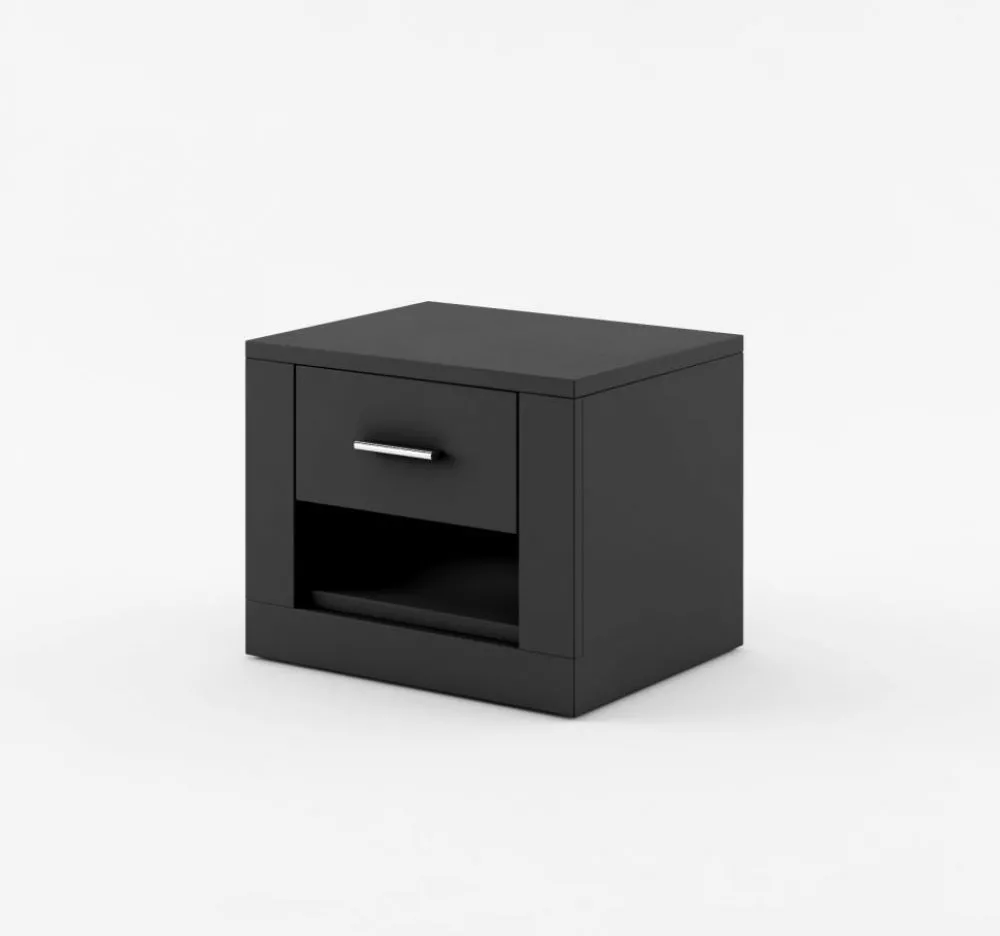 Naktsgaldiņš Idea ID-07 · Melns · 50 × 42 × 41 cm