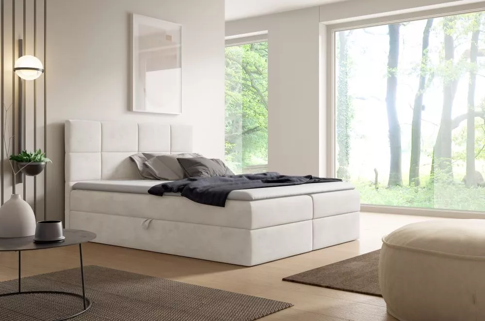 Gulta Relax Boxspring Standard Guļamvietas platums: 160 cm, Guļamvietas garums: 200 cm, · Bēšs · 164 × 208 × 103 cm
