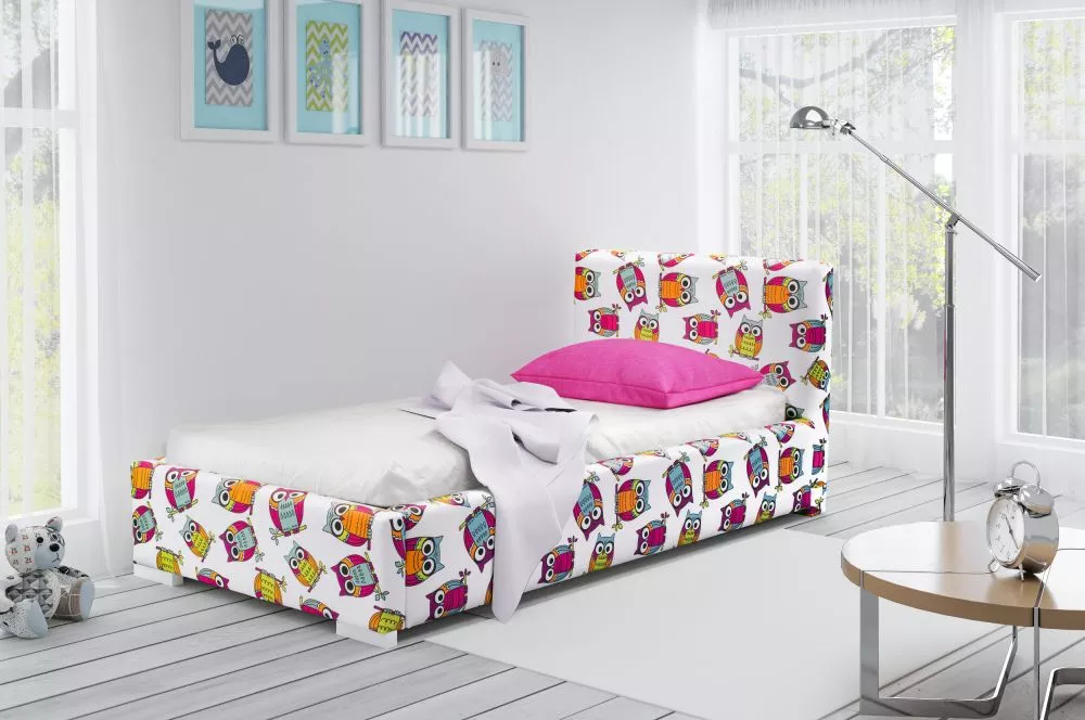 Bērnu gulta Kids 90x200 ar stelāžu Guļamvietas platums: 90 cm, Guļamvietas garums: 200 cm, · Daudzkrāsains · 108 × 222 ×