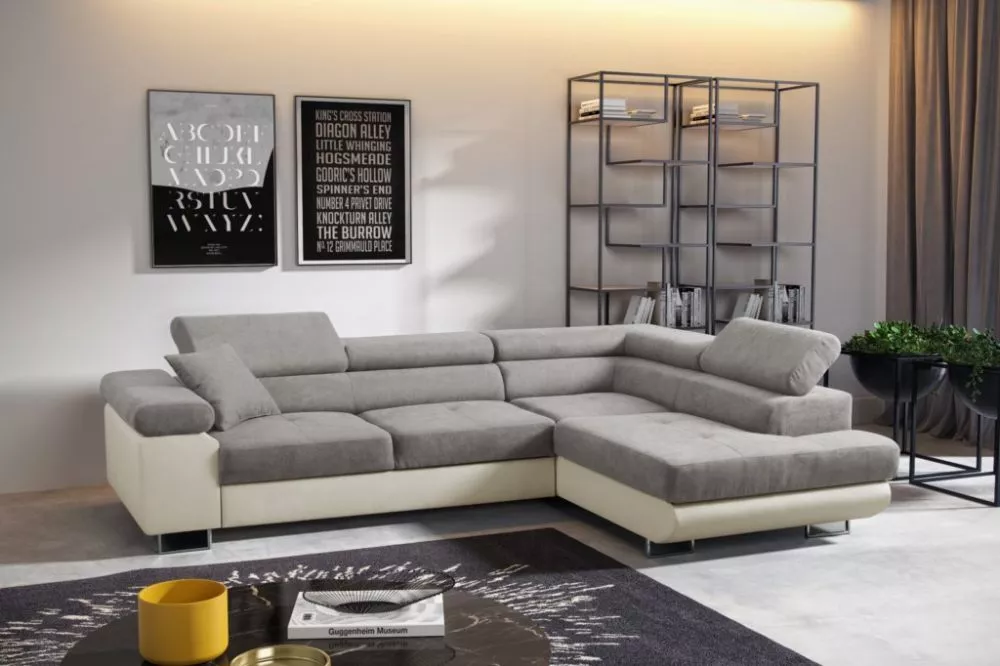 Dīvāns Antos standard · Bēšs + krēms · 202 × 273 × 90 cm
