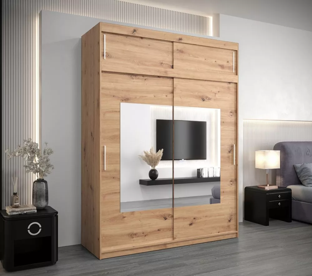 Skapis Torino SZ Premium · Ozols artisan · 180 × 62 × 240 cm