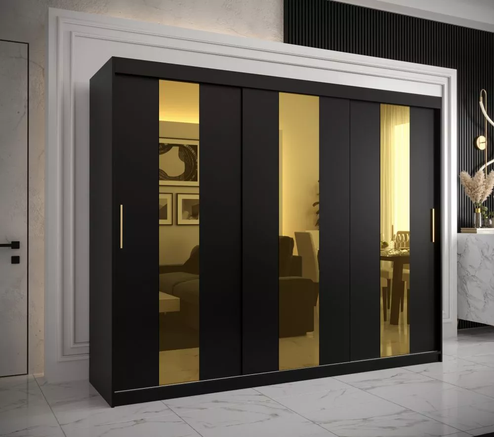 Skapis Golden Pole · Melns · 250 × 62 × 200 cm