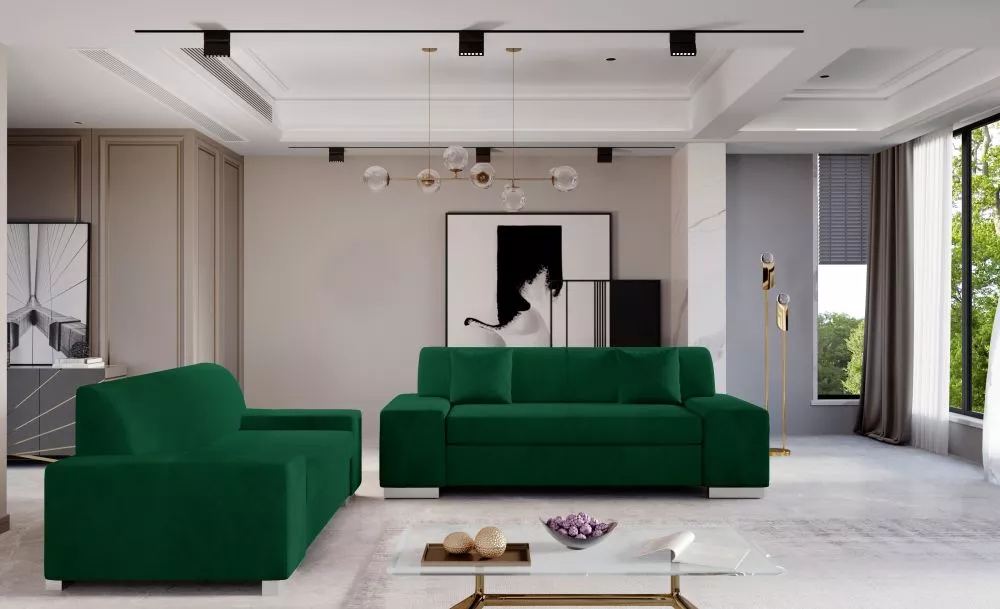 Komplekts Porto 3S+2S Lux standard · Zaļš · 90 × 210 × 98 cm