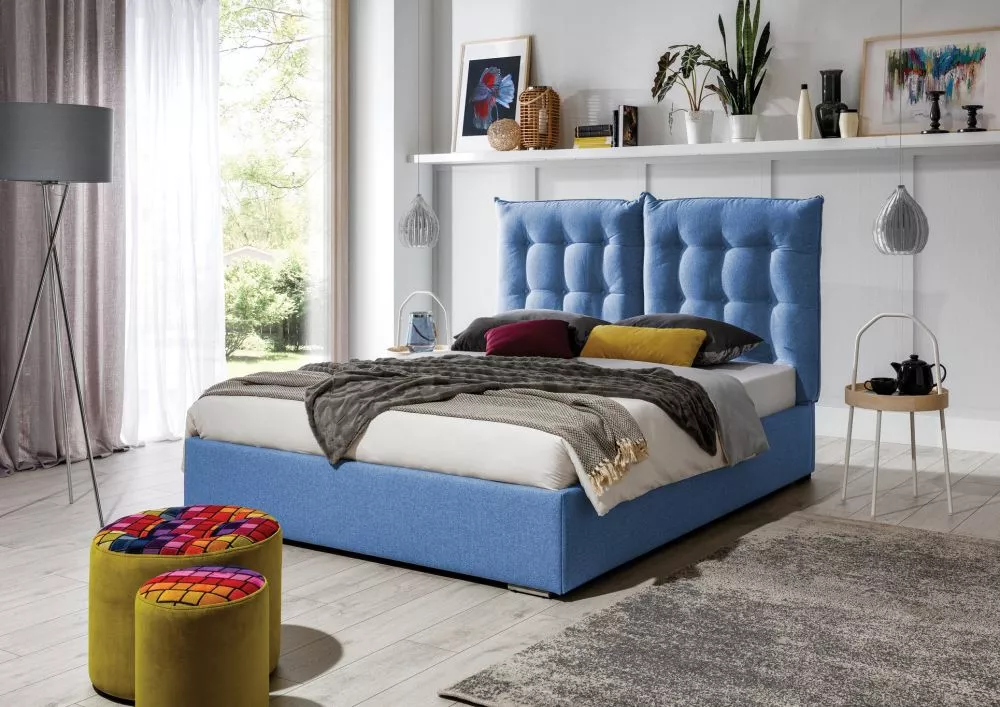 Gulta Szymon Premium Standard ar stelāžu Guļamvietas platums: 140 cm, Guļamvietas garums: 200 cm, stelāžas tips: Elastīg