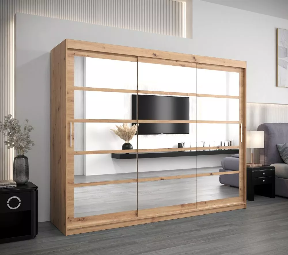 Skapis Roma 2 · Ozols artisan · 250 × 62 × 200 cm