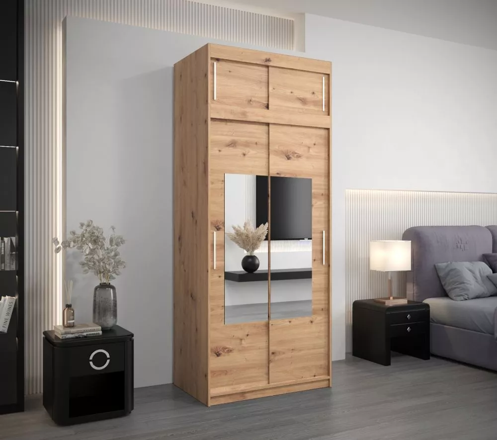 Skapis Torino SZ Premium · Ozols artisan · 100 × 62 × 240 cm