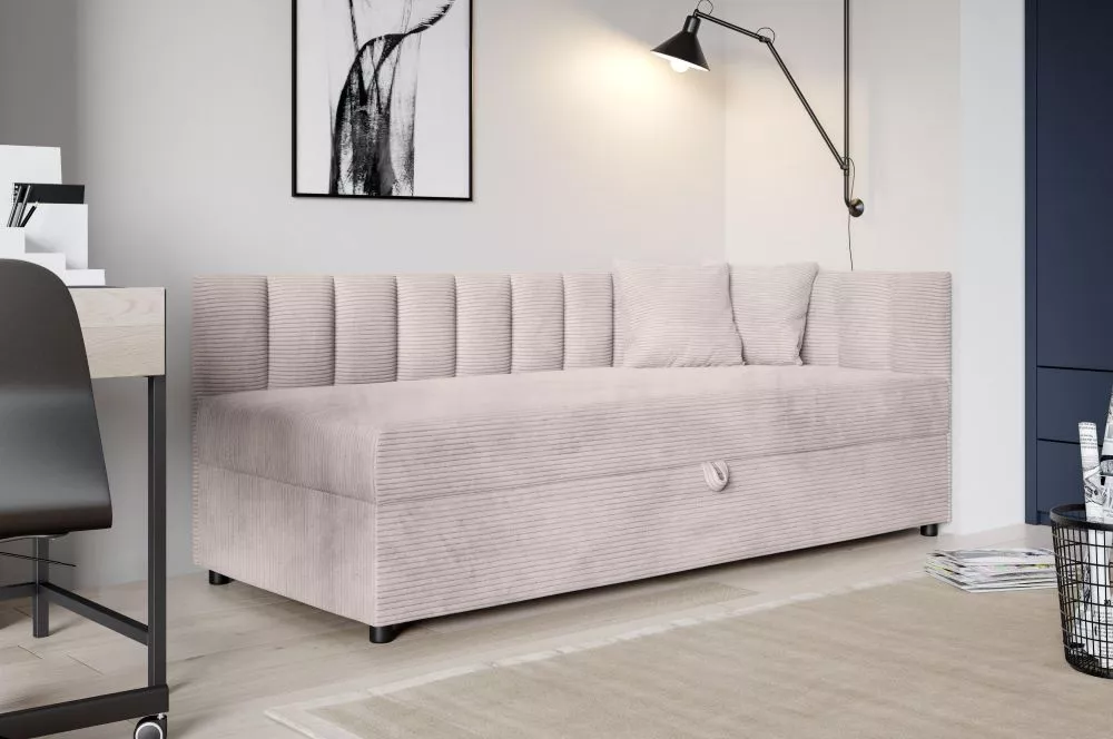 Bērnu gulta Remo 1 Boxspring Standard Stūra novietojums: Pa labi, Guļamvietas platums: 82 cm, Guļamvietas garums: 197 cm