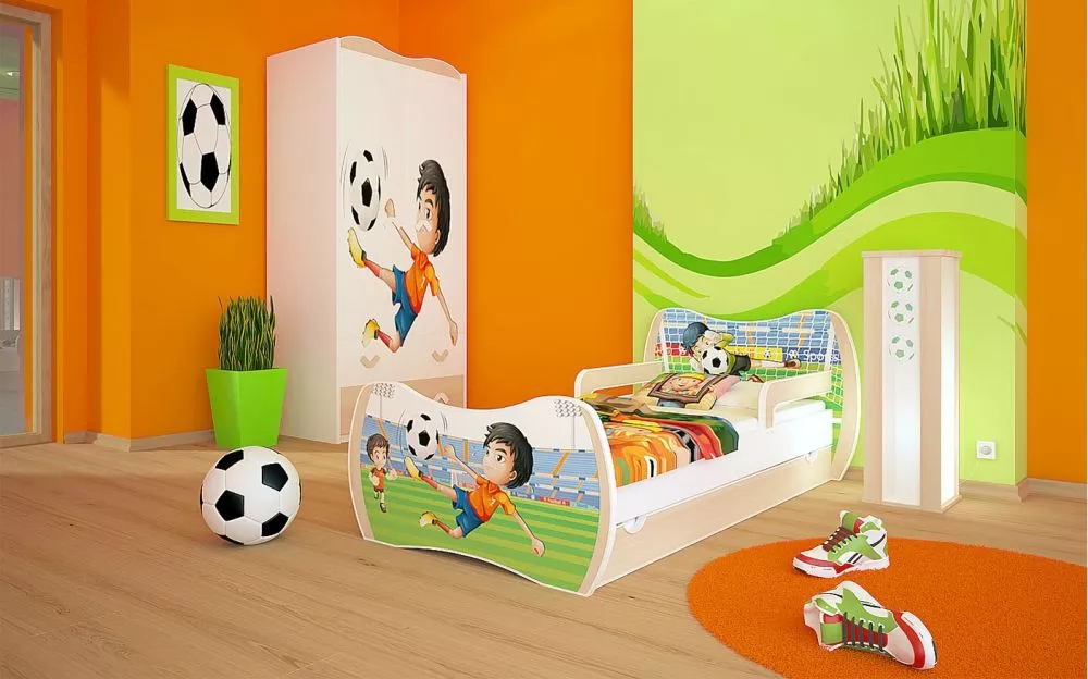 Bērnu gulta Dream L02 140x70 DM27 ar stelāžu Guļamvietas platums: 70 cm, Guļamvietas garums: 140 cm, · 94 × 144 × 71 cm