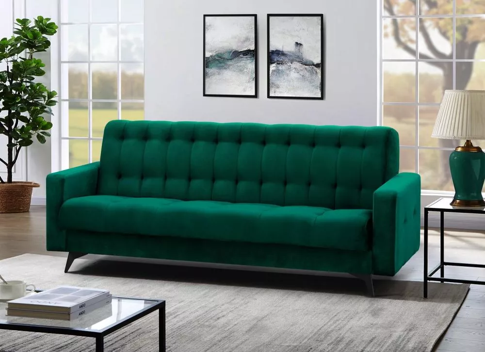 Dīvāns Gemma Standard · Zaļš · 93 × 220 × 89 cm