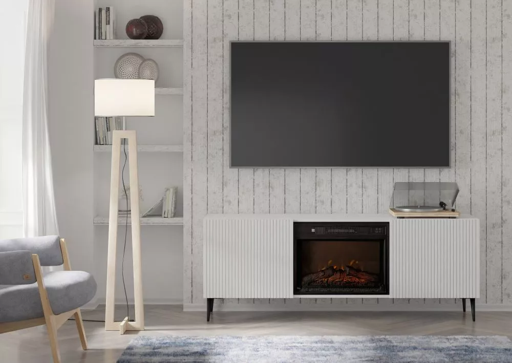 TV tumba Ravenna RTV 2D ar kamīnu · 170 × 42 × 63 cm