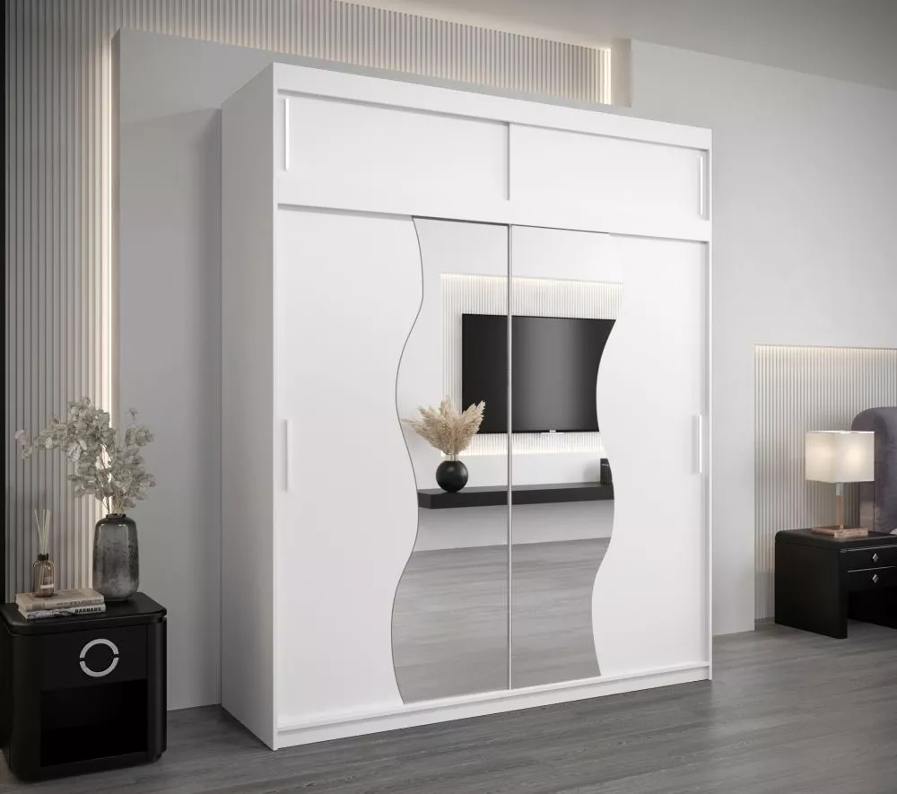 Skapis Madryt Plus · Balts · 200 × 62 × 240 cm