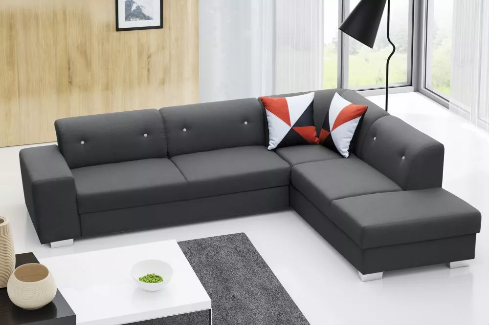 Dīvāns Didi Standard · Tumši pelēks · 220 × 285 × 80 cm