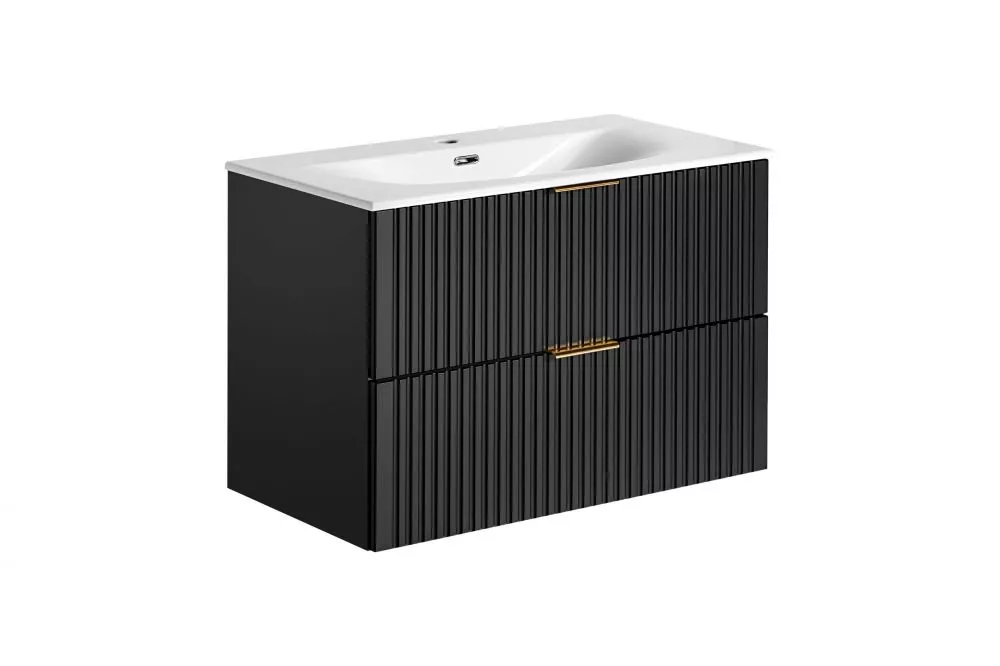 Vannas istabas skapītis Adel Black 82-80 Premium · Melns · 80 × 57 × 46 cm