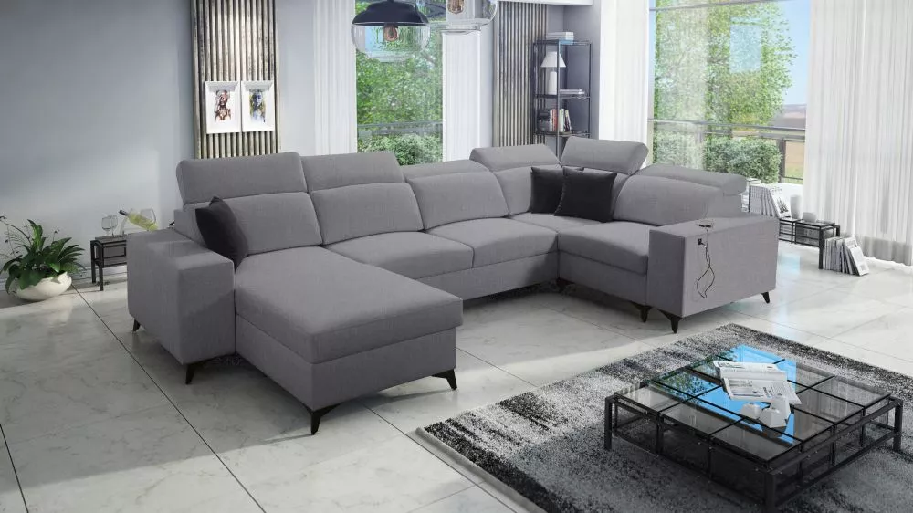 Dīvāns Bartone 4 Mix Standard · Pelēks · 203 × 361 × 83 cm