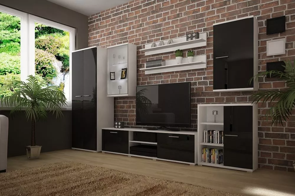 Sekcija Figo D ar LED Korpusa krāsa: balts, · 55 × 180 cm