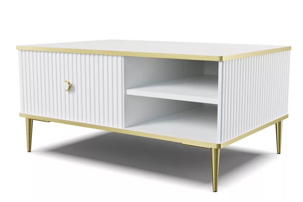 Žurnālgalds Petra 90x60 · Balts · 90 × 60 × 43 cm