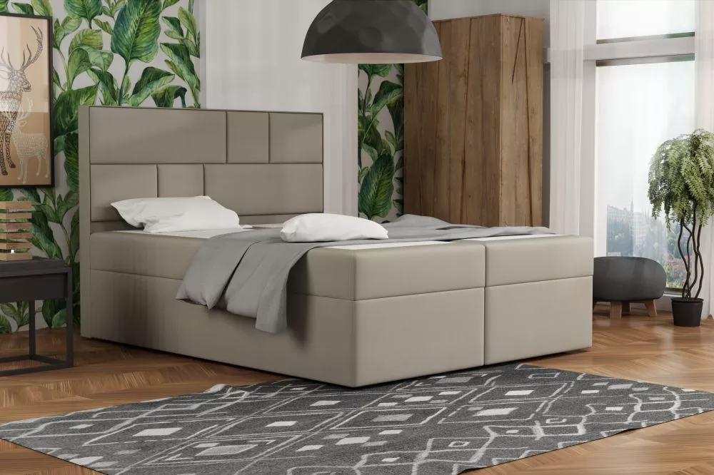 Gulta Modern 1 Standard Guļamvietas platums: 140 cm, Guļamvietas garums: 200 cm, · Kapučino · 142 × 210 × 120 cm