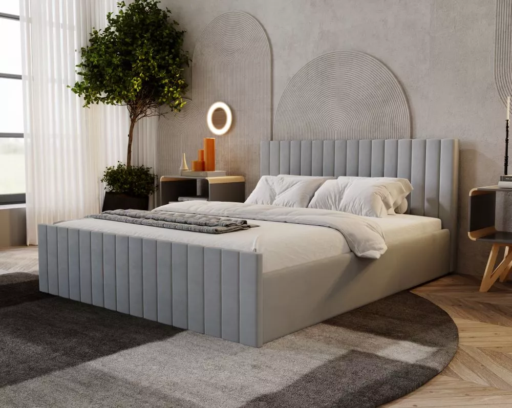 Gulta Naomi Slim Standard ar stelāžu Guļamvietas platums: 120 cm, Guļamvietas garums: 200 cm, stelāžas tips: koka, · Gai