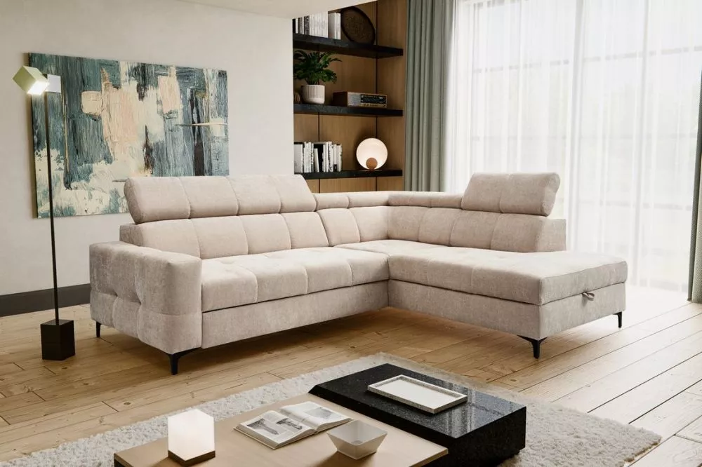 Dīvāns Leno Standard · Gaiši bēšs · 212 × 254 × 79 cm