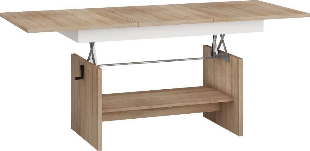 Galds Dallas Meblo · Sonoma + balts · 125 × 56 × 68 cm