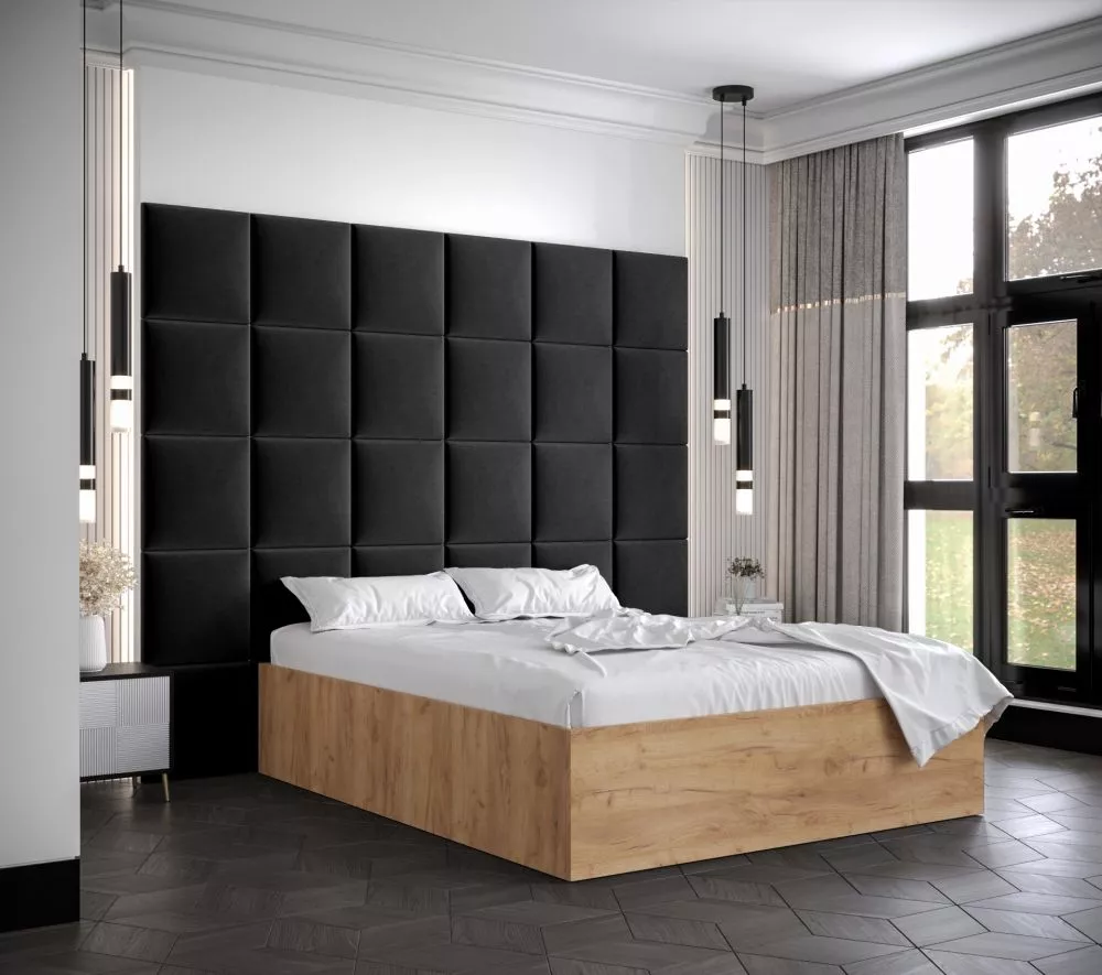 Gulta Bella 3 ar stelāžu Guļamvietas platums: 160 cm, Korpusa krāsa: ozols kraft zelts, Guļamvietas garums: 200 cm, stel