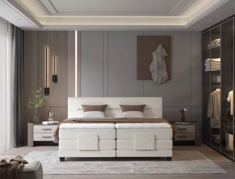 Gulta Tessa Electric Boxspring Guļamvietas platums: 140 cm, Guļamvietas garums: 200 cm, · 147 × 212 × 115 cm