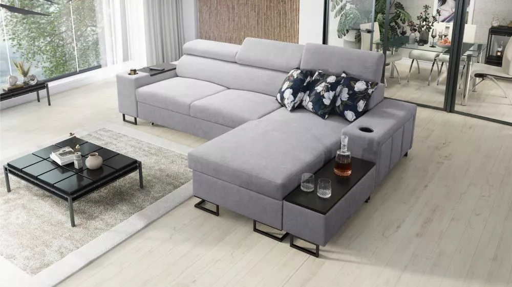 Dīvāns Melody 1 Mini Standard · Gaiši pelēks · 170 × 274 × 84 cm