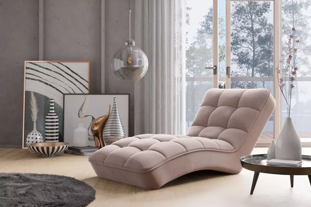 Mīksts krēsls Loren Relax Standard · Gaiši rozā · 85 × 170 × 116 cm