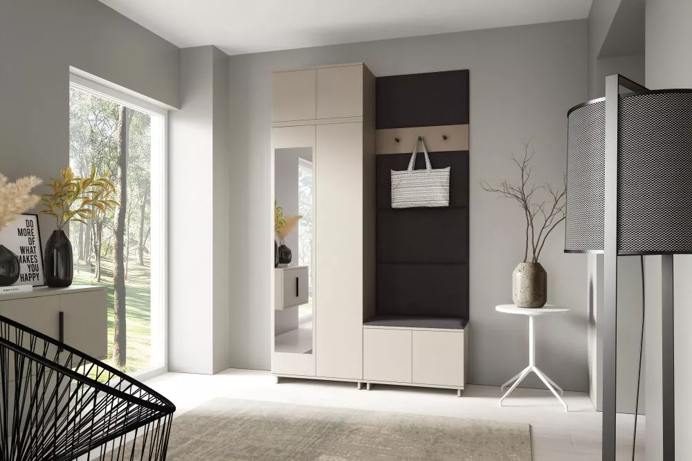 Apavu plaukts Bianco 4 Trinity Korpusa krāsa: kašmīra, · 140 × 229 × 40 cm