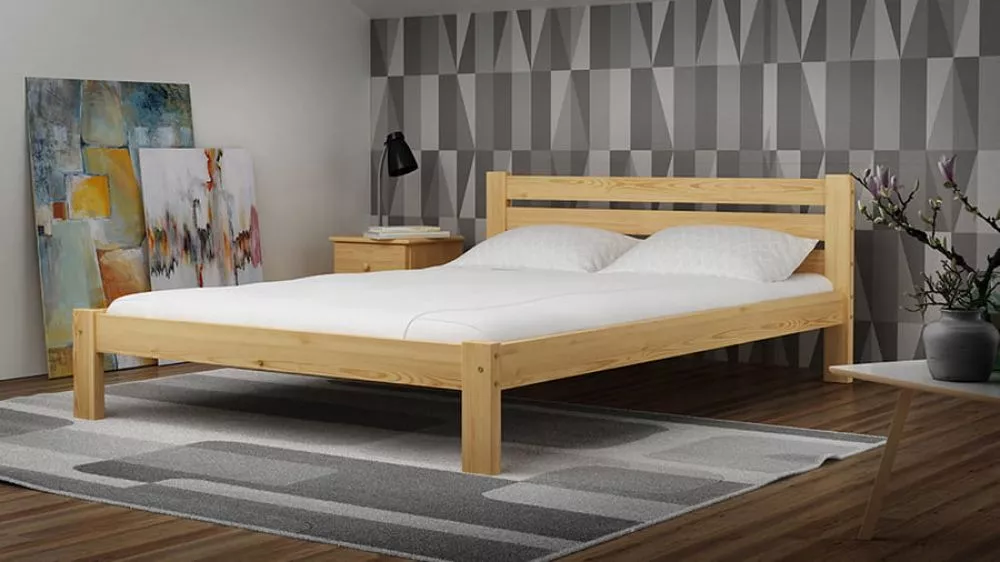 Gulta Azja ar stelāžu Guļamvietas platums: 160 cm, Guļamvietas garums: 200 cm, · Priede · 170 × 208 × 71 cm