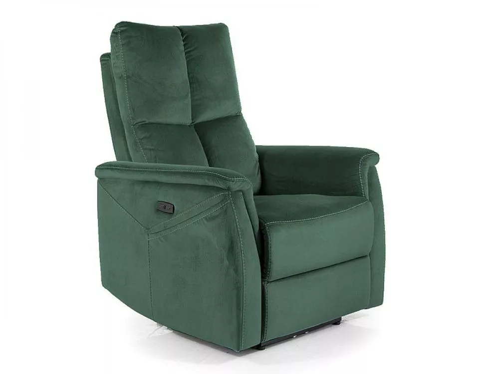 Mīksts krēsls Neptun M Velvet Sēdvietas dziļums: 57 cm, Maksimālais dziļums: 160 cm, · Zaļš · 76 × 94 × 96 cm
