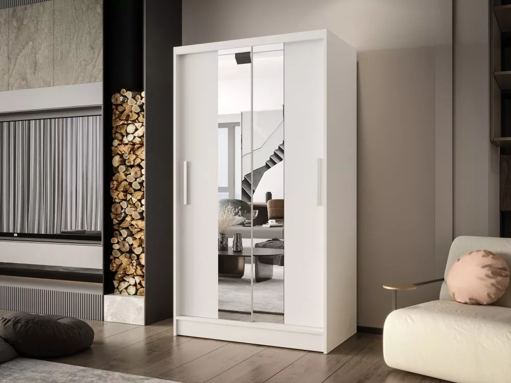 Skapis Chicago 2 · Balts · 100 × 58 × 200 cm