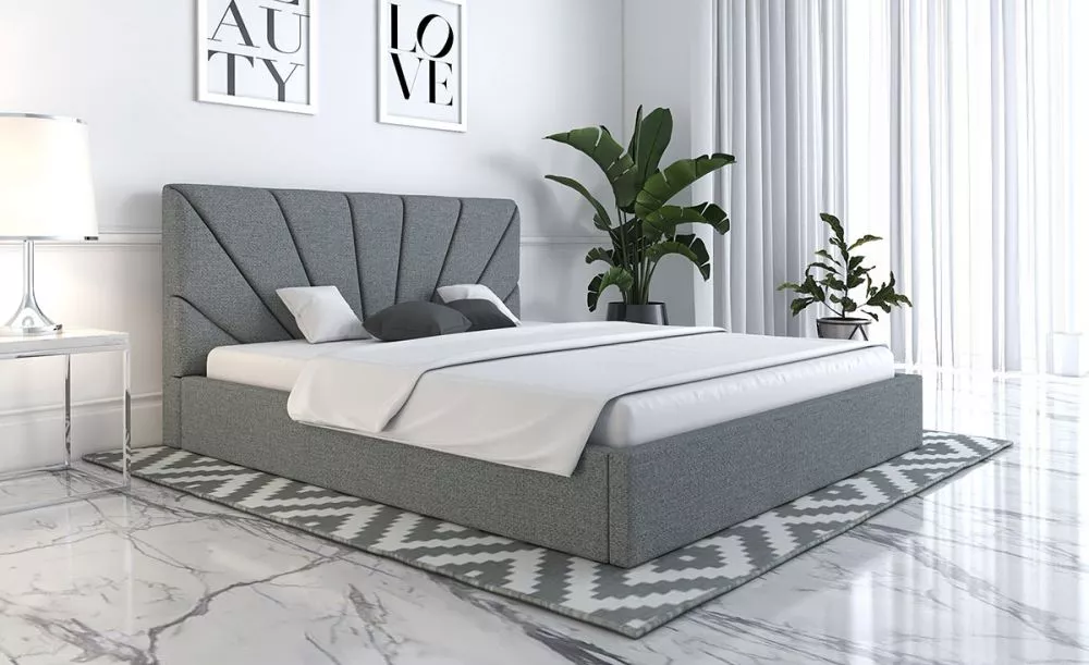 Gulta Slim 3 standard ar stelāžu Guļamvietas platums: 140 cm, Guļamvietas garums: 200 cm, stelāžas tips: koka, · Tumši p
