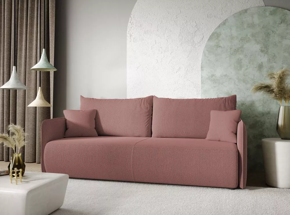 Dīvāns Leone Sofa standard · Rozā · 105 × 216 × 86 cm