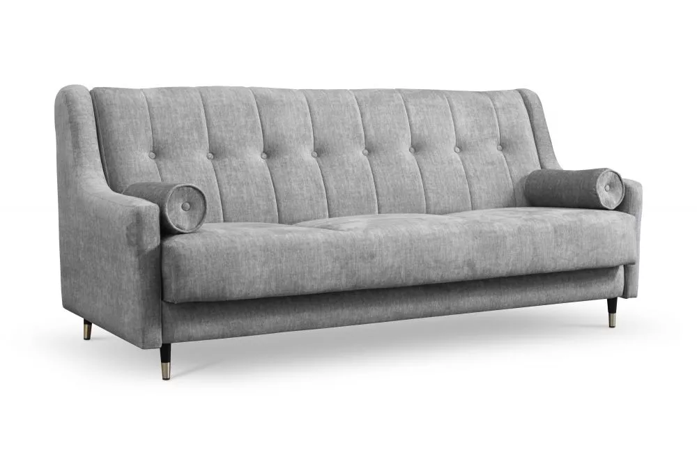 Dīvāns Platon 3S Black Standard · Pelēks · 94 × 205 × 91 cm