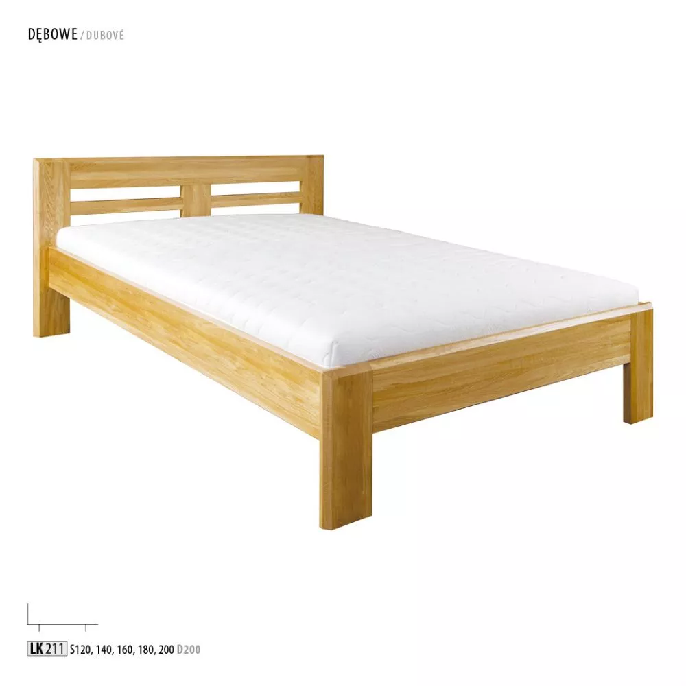 Gulta LK 211 BOX ar stelāžu Guļamvietas platums: 160 cm, Guļamvietas garums: 200 cm, stelāžas tips: koka, · Eiropas ozol
