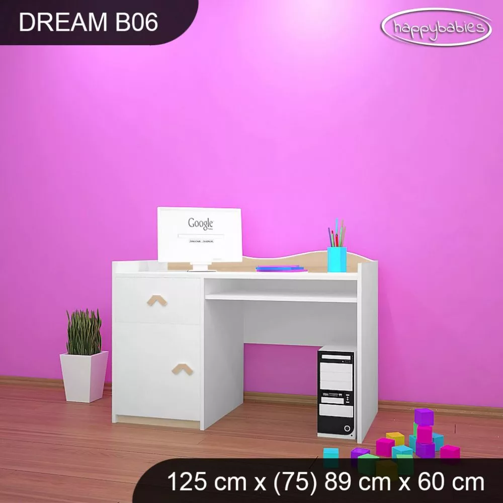 Bērnu rakstāmgalds Dream B06 Maksimālais augstums: 89 cm, · 125 × 75 × 60 cm