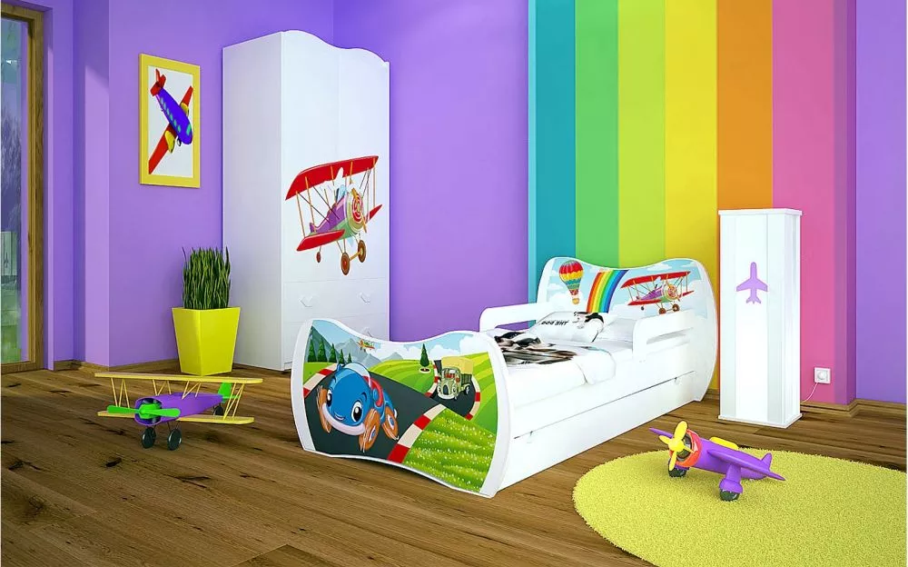 Bērnu gulta Dream L04 160x80 DM30 ar stelāžu Guļamvietas platums: 80 cm, Guļamvietas garums: 160 cm, · 104 × 164 × 71 cm