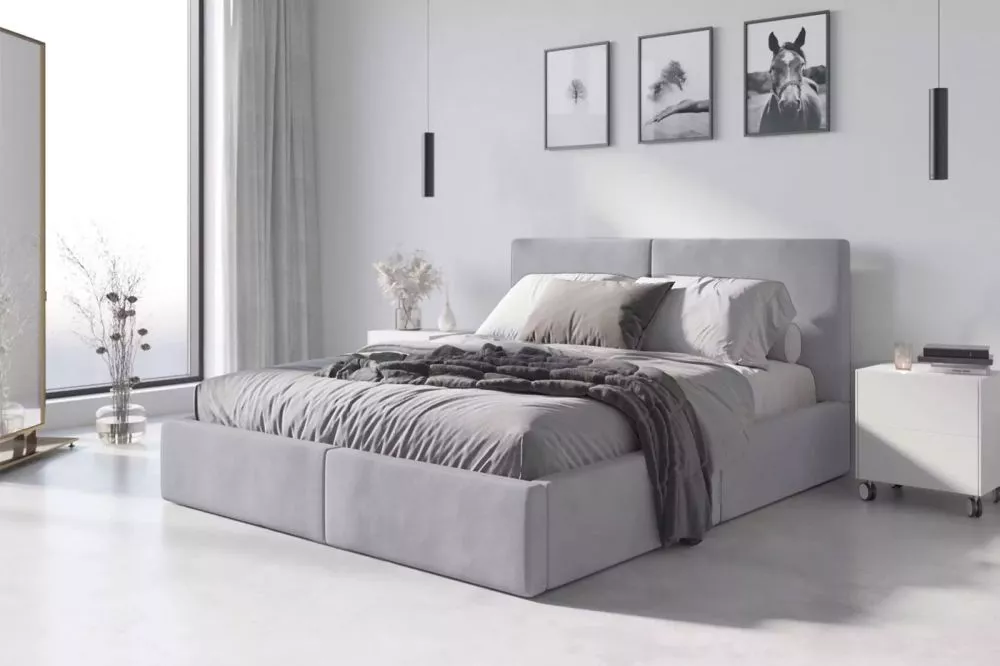 Gulta Hilton New Basic ar stelāžu Guļamvietas platums: 160 cm, Guļamvietas garums: 200 cm, stelāžas tips: metāla, · Pelē