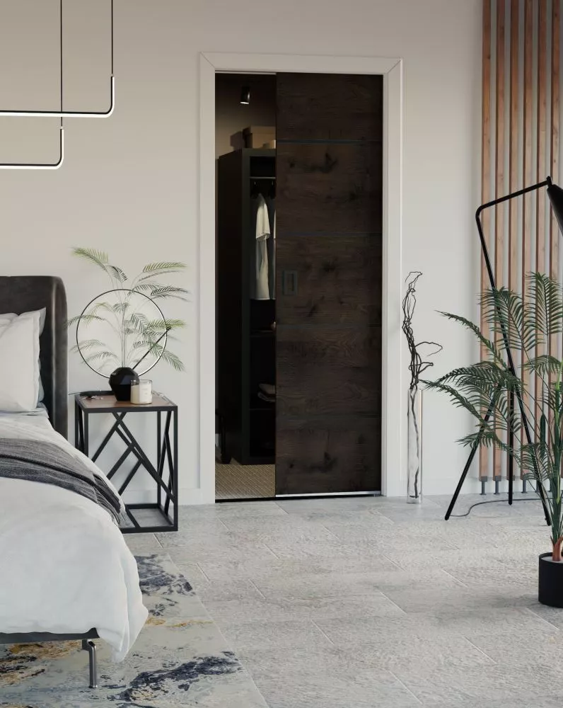 Bīdāmās durvis Evo Werdi Plus · Tumšais osis · 106 × 205 cm
