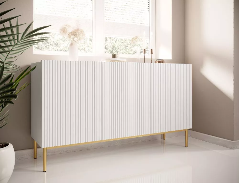 Kumode Nicole K150 3D Gold · Balts · 150 × 45 × 85 cm